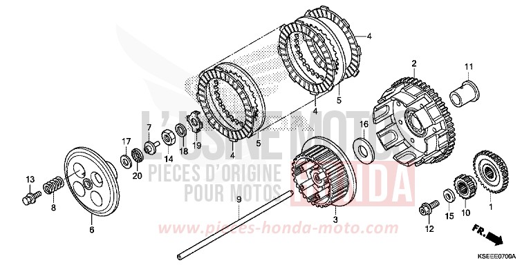 CLUTCH for CRF150R "Big wheels" EXTREME RED (R292) from 2014